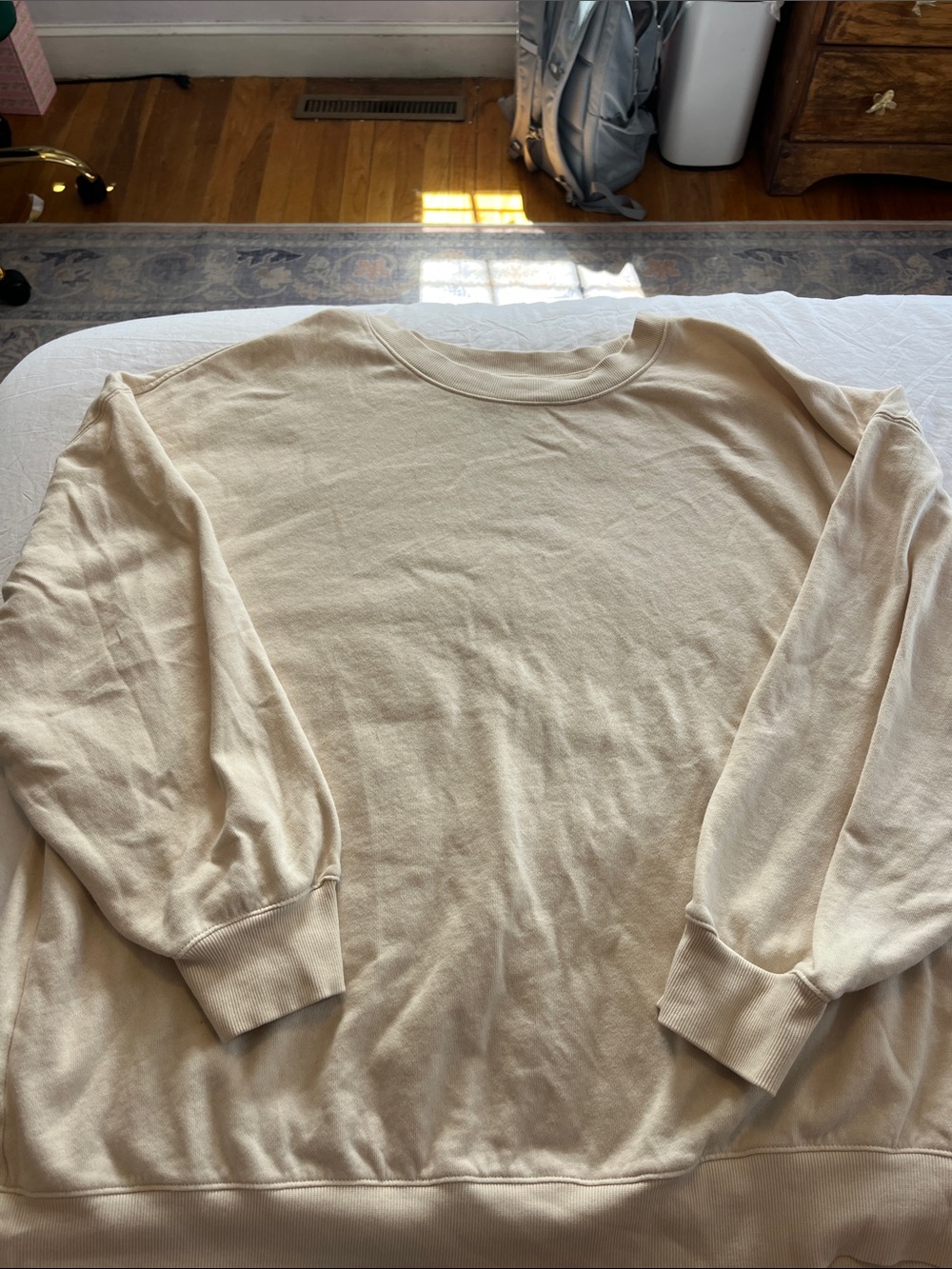 Neutral Cream Crewneck Sweatshirt